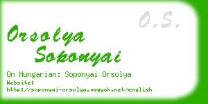 orsolya soponyai business card